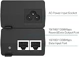 TP-Link PoE160S PoE+ Injector 802.3af/at 30W 2x Gigabit Ports Plug & Play view 2