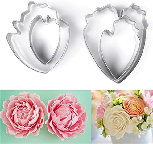 Cake Decration Tool Kit Fondant Cake Cookie Cutter Mold Sugarcraft Icing Decorating Flower Modelling Tools,Herbaceous Peony (4pcs)