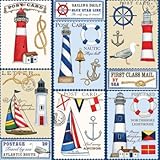 Nautical Gift Wrap Flat 24