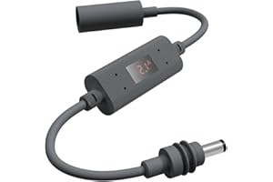 Steinwhale DC Male to DC Female Power Cable with Power Display for Starlink Mini, Support 100W 20V/5A PD Input, Waterproof Ba