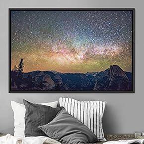 signwin Framed Canvas Wall Art Starry Sky Aerial...