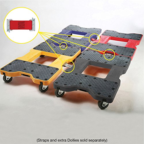 SNAP-LOC Dolly RED (USA!) with 1,500 lb. Capacity, Steel Frame, Strap Option, 4 inch casters - Thumbnail 6