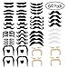 64 Pcs Self Adhesive Fake Mustache Costume Festival Party Masquerade