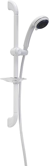Croydex White Adjustable Shower Riser Rail Kit 3 Spray Handset view 4