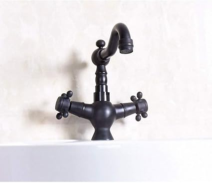 LFDHSF Wasserfall Wasserhahn Öl eingerieben Bronze Schwarz Farbe