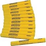 Dixon Lumber Crayon, Permanent, Yellow, 12-Count (49600)