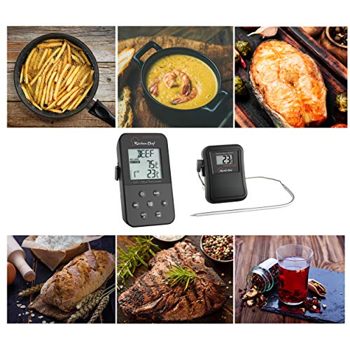 TFA Dostmann Küchen-Chef Funk-Grill-Bratthermometer, 14.1504, für ideal gebratenes Fleisch, L 60 (65) x B 21 (28) x H… – Bild 7