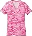 Joe's USA Ladies Camo V-Neck Tees in 5 Colors Sizes: XS-4XL