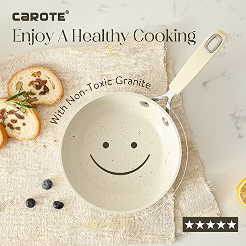 CAROTE Nonstick Small Frying Pan Skillet, 6" Egg Pan Omelet Pan, Non