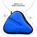 Bikeroo Comfort Bike Seat Cushion - Blue Wide Padded Gel Cover for Exercise, Mountain & Road Bikes, Universal Fit for Peloton & Stationary Bikes