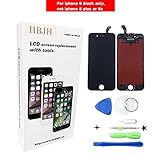replacement LCD screen Display Touch Screen Digitizer Frame Assembly Full Set with Free Tools for iPhone 6 (Black)