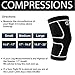 Knee Brace Compression Sleeve Support by Compressions - Best for Meniscus Tear, Arthritis, ACL, MCL, Running, Jogging, Sports, Joint Pain Relief and Injury Recovery - Single Wrap for Men and Women