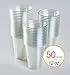 TashiBox Plastic Clear Cold Drink Cups (50 count) (12 oz)