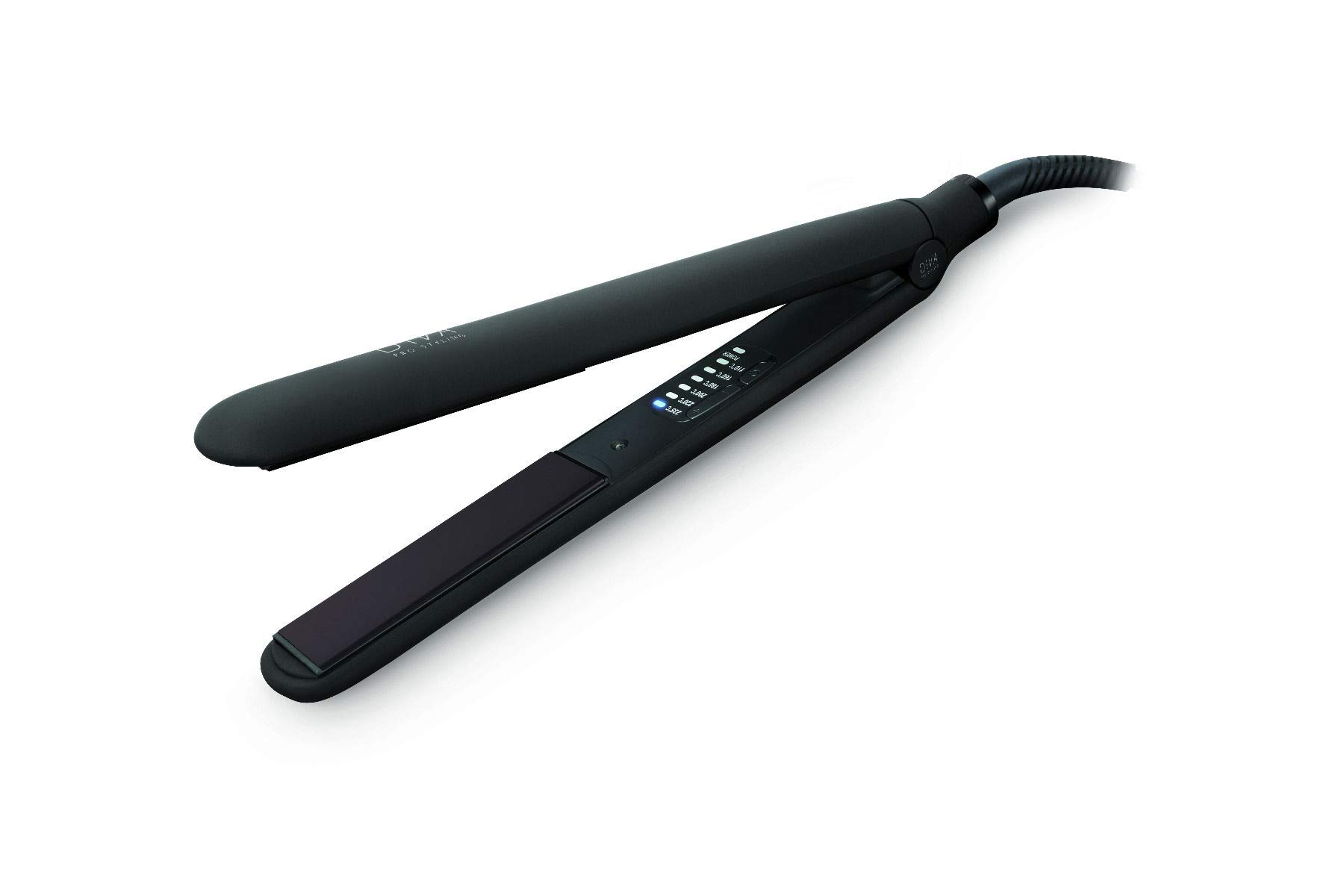 Diva Pro Styling Digital Straightener and Styler Onyx with Macadamia Argan Oil and Keratin Infused Ceramic Plates