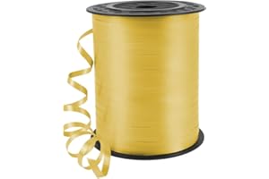 HimBen 500 Yards 3/16" Curling Ribbon Yellow, Balloon String Curly Ribbon 1 Roll for Gift Wrapping, Birthday Wedding Party Festival Decoration, Baby Shower, Art Crafts, Florist Flowers