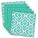 DII Microfiber Multi-Purpose Cleaning Cloths Perfect for Kitchens, Dishes, Car, Dusting, Drying Rags, 12 x 12, Set of 6 - Teal Lattice