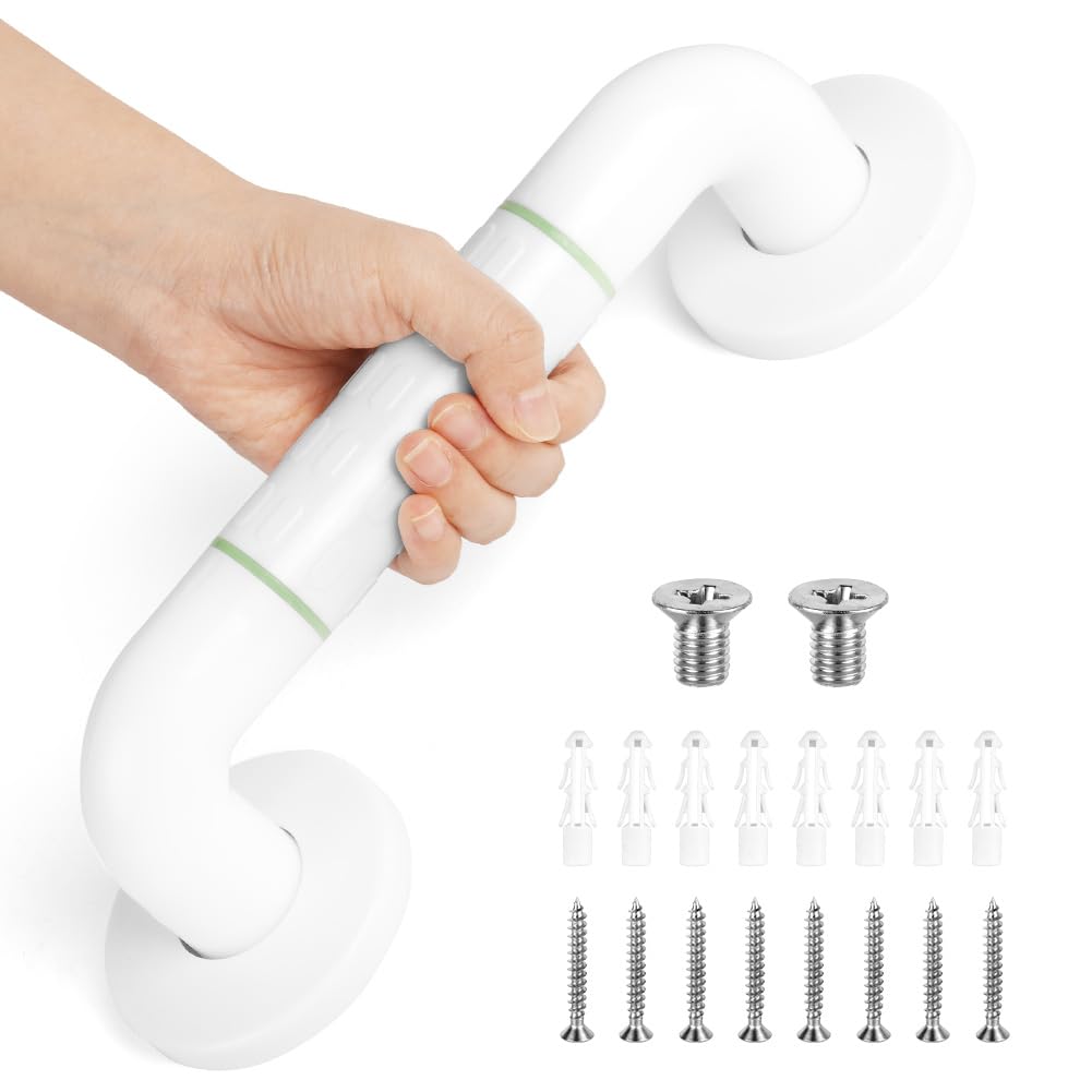 ACWOO Bathroom Grab Bar, 30cm Stainless Steel Shower Hand Rail with Mounted Screws, Elderly Disability Mobility Aids, Anti Slip Shower Safety Grab Rails for Bathtub Toilet Bathroom Kitchen Stairway