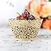 YOZATIA 60PCS Ivory Cupcake Wrappers, Lace Cupcake Liners Laser cut Cupcake Papers for Wedding/Birthday Party Decoration (ivory)