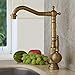 Hiendure Antique Brass Finish Widespread Kitchen Sink Faucet Centerset Bathroom Basin Mixer Tap