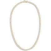 SHASHI Women's Medium Tennis Necklace, Gold, One Size