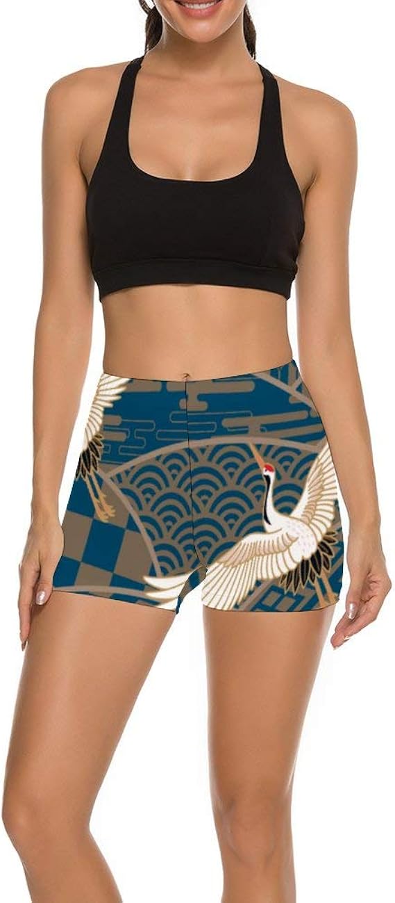 Amazon レディース 丹頂鶴 和風 ショートパンツ ヨガ短パン スポーツ ヨーガウェア ホットパンツ ランニング セクシー ルームパンツ ハーフパンツ おしゃれ フィットネス ゆったり 部屋着 ルームウェア ビーチ 旅行 カジュアル ショートパンツ 通販