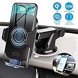 Wireless Car Charger Mount,Vikano Automatic 10w Qi Fast Charging Car Phone Holder Air Vent&Dashboard Compatible with iPhone Xs/Xs Max/XR/X / 8/8 Plus, Samsung Galaxy Note 9/ S9/ S9+/ S8/ S8+ (Black)