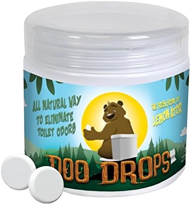 Doo Drops NEW Lemon Scented Poo Odor Eliminating Tablets- Traps the Smell so No One Can Tell/50 Flushes