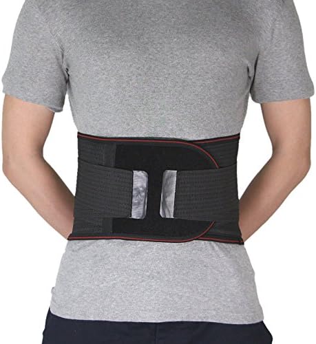 Velcro Lower Back Brace Lumbar Support Belt for Sciatica Pain Relief L(Belly 30"-36")