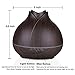 OSORD Aromatherapy Essential Oil Diffuser, 400ml Wood Grain Ultrasonic Cool Mist Aroma Humidifier Diffusers for Essential Oils, Birthday Gifts Dark Brown