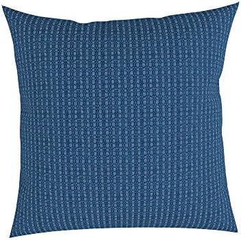 Navy/ Light Blue 18 x 18 inch Cotton Decorative Throw Pillow Cover in Monique