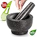Mortar and Pestle Set Made of 100% Granite Large Natural Food Grinder and Spice Grinder for Kitchen Serve Dishes Beautifully at the Table with Avocado Slicer Polished Mortar Pestle Polished Granite