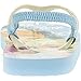 Disney Frozen Sisters Forever Elsa & Anna Toddler Girl's Beach Flip-flop Sandal (Blue/White, 9-10 M US Toddler)