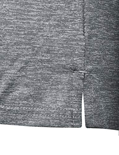 image for Fresca Men's Moisture Wicking Long Sleeve Golf Polo Shirt, Lightweight