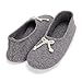 Moxo Women's Memory Foam Bedroom Ballerina House Slippers (7-8 B(M) US, Grey)
