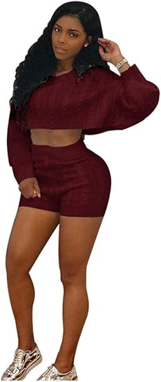 cable knit sweater short set