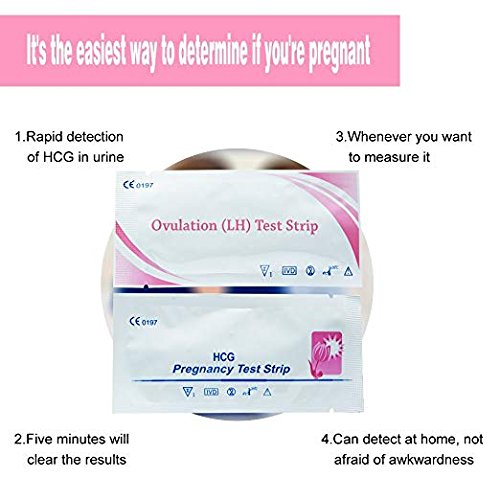 50 LH Ovulation Test Strips and 20 HCG Pregnancy Test Strips Kit Ovulation Predictor Kit for Women - Thumbnail 5