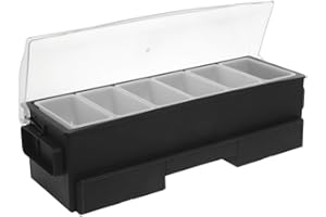 Value Series 574875 All-in-One Bar Caddy with Glass Rimmers and Condiment Holders