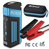 BOKIN 800A Peak 20000mAh Portable Car Jump Starter (up to 8.0L V8 Engine) Auto Battery Pack Booster QC3.0&Type C USB Output Rescue Blade Safety Hammer