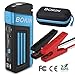 BOKIN 800A Peak 20000mAh Portable Car Jump Starter (up to 8.0L V8 Engine) Auto Battery Pack Booster QC3.0&Type C USB Output Rescue Blade Safety Hammer
