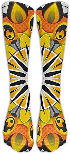 Mandala Nylon Ventilate Compression Knee Socks Elasticity Softball For Men &amp; Women Cartoon Knee Long Tube Crew Socks