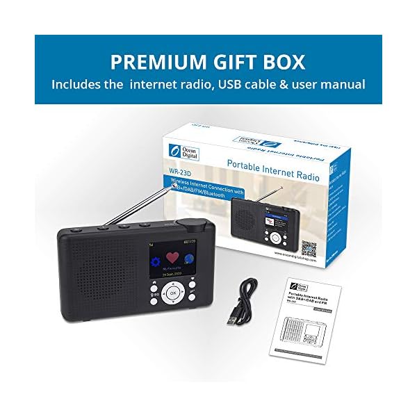 Radio WIFI Internet Ocean Digital WR-23D LCD Recargable Bluetooth - Imagen 7
