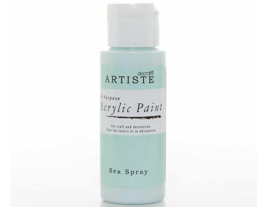 Artiste Acrylic Paint 59ml 2Oz Sea Spray, Quick-Drying Professional Art, Craft and Hobby Artists Paint, Vibrant Colour, Water-Based Paints Cover All Surfaces with Ease, Ideal for Travel Artists