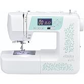 Elna Elnita ec60 Computerized All Around Sewing Machine for Sewing and Quilting with 60 Built-in Stitches, Thread Cutter, Needle Threader, and Locking Stitch Buttons for Home