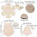 42 Pcs 3 Size Christmas Wood Slices Blank Wooden Bauble Tree Owl Snowflake Cutouts and Natural Wood Circles Slice Ornaments with Holes and 30 Yards Twine String for Holiday Season Hanging Sign Decor