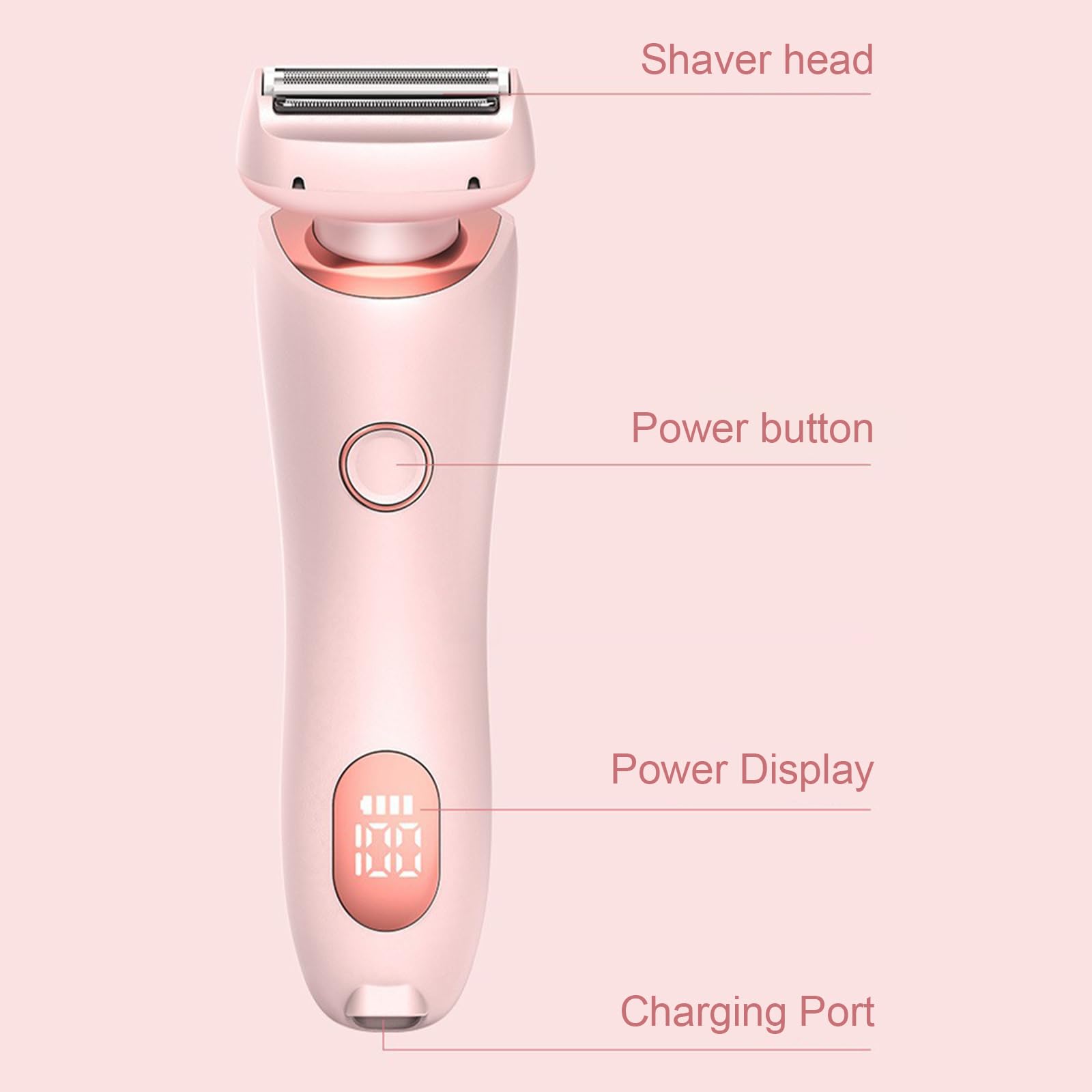 Rasierer Damen, 2 in 1 Intimrasierer für Frauen Layhou Elektrisch Rasierer mit IPX7 Wasserdicht, Schmerzlos Epilierer, Kabelloser UBS Nass/Trocken Epilierer für Gesicht Bikini Beine Arme Körper (Blau) 7