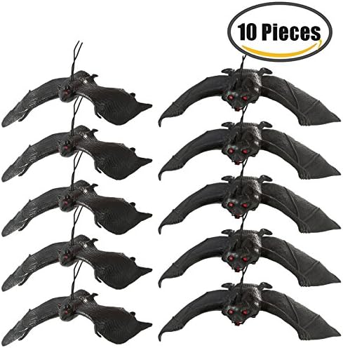 10pcs DIY Halloween Party Supplies PVC 3D Decorative Scary Bats Wall Decal Wall Sticker, Halloween Eve Decor Home Window Decoration Halloween Décor Realistic