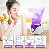 Bromose Face Steamer Warm Mist Moisturizing Facial Steamer Hot Mist Humidifier Hot Mist Clear Home SPA Skin Care for Pores Acne Blackheads Interior Nano Sprayer Face Humidifier