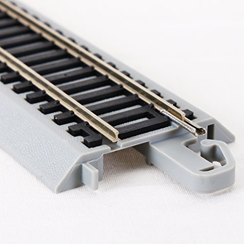 Bachmann Trains - Snap-Fit E-Z Track 9” Straight Track (4/card) - Nickel Silver Rail With Gray Roadbed - HO Scale, 8