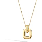 HESSAWELL Gold Pendant Necklace for Women Statement Gold Silver Necklace Trendy Jewelry for Women