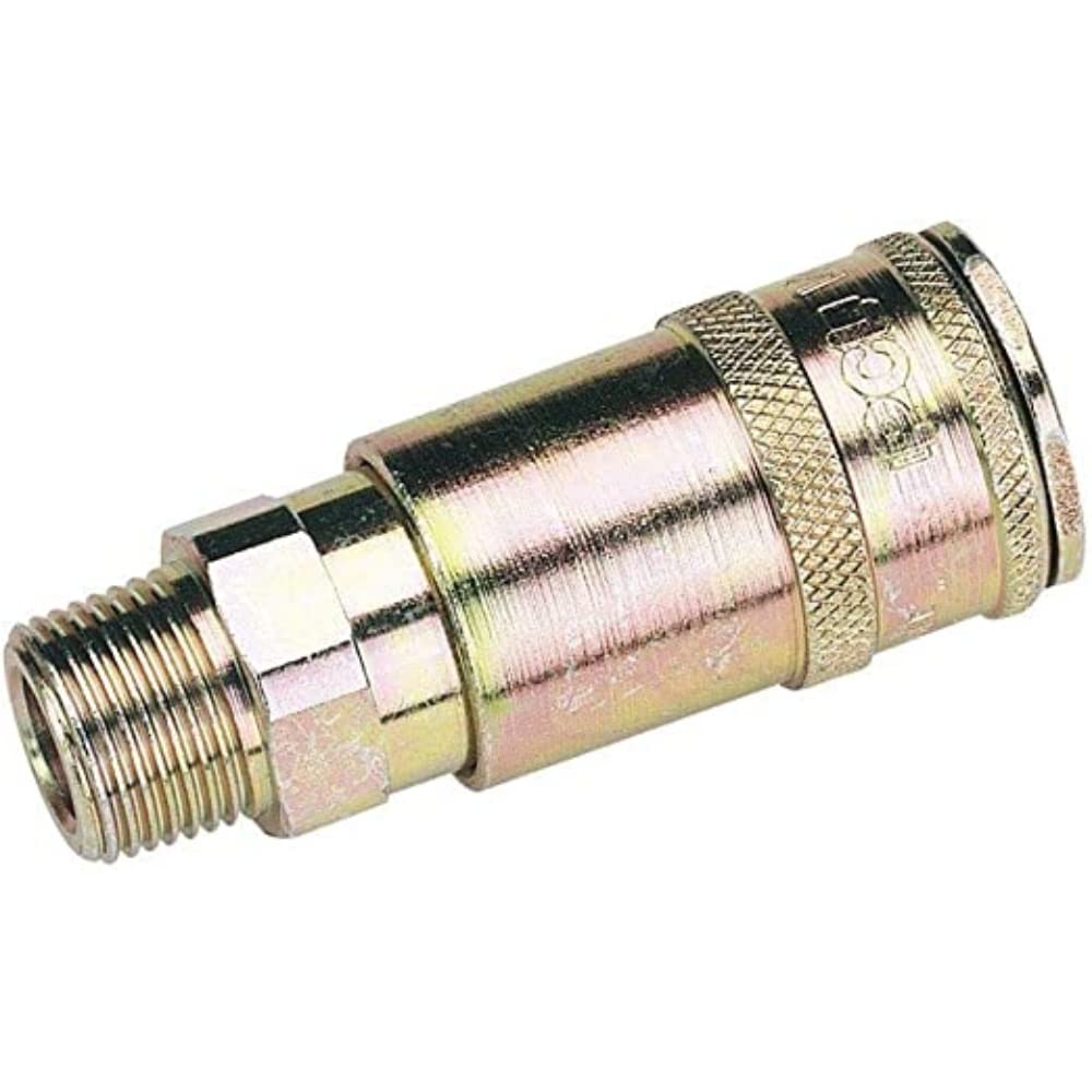 Draper 51409 Vertex Taper Air Line Coupling with Male Thread, 3/8" BSP